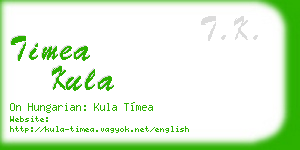 timea kula business card